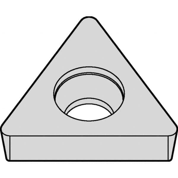 Kennametal - TCMW32.52 NONE Grade KCK20B Carbide Turning Insert - TiOCN Finish, 60° Triangle, 3/8" Inscr Circle, 5/32" Thick, 1/32" Corner Radius - Eagle Tool & Supply