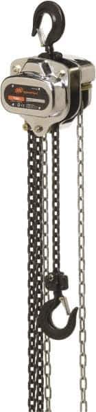 Ingersoll-Rand - 3,300 Lb Lifting Capacity, 15' Lift Height, Hand Hoist - Made from Chain, 58' Overhaul to Lift 1', 1 Chain - Eagle Tool & Supply