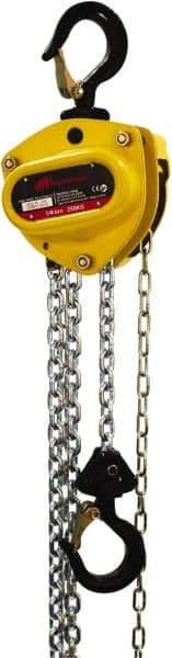 Ingersoll-Rand - 22,000 Lb Lifting Capacity, 30' Lift Height, Hand Hoist - Made from Chain, 234' Overhaul to Lift 1', 4 Chains - Eagle Tool & Supply