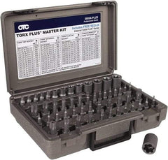 OTC - 53 Piece 1/4, 3/8 & 1/2" Drive Torx Bit Socket Set - T6 to T70 Torx, Comes in Plastic Case - Eagle Tool & Supply