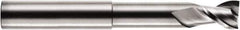 RobbJack - 3/8", 3/8" LOC, 3/8" Shank Diam, 4" OAL, 2 Flute, Solid Carbide Square End Mill - Single End, Diamond-Like Carbon (DLC) Finish, Spiral Flute, 40° Helix, Centercutting, Right Hand Cut, Right Hand Flute, Series FM-205 - Eagle Tool & Supply