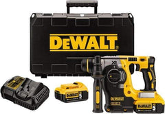 DeWALT - 20 Volt 1" SDS Chuck Cordless Rotary Hammer - 0 to 4,500 BPM, 0 to 1,200 RPM, Reversible - Eagle Tool & Supply