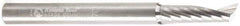 Amana Tool - 6mm Cutting Diam x 0.787" Length of Cut, 1 Flute, Upcut Spiral Router Bit - Uncoated, Right Hand Cut, Solid Carbide, 2-33/64" OAL x 1/8" Shank Diam, 20° Helix Angle - Eagle Tool & Supply