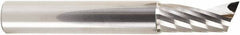 Amana Tool - 1/2" Cutting Diam x 1-1/8" Length of Cut, 1 Flute, Upcut Spiral Router Bit - Uncoated, Right Hand Cut, Solid Carbide, 3-1/2" OAL x 1/2" Shank Diam, 20° Helix Angle - Eagle Tool & Supply