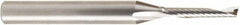 Amana Tool - 1/8" Cutting Diam x 3/4" Length of Cut, 1 Flute, Upcut Spiral Router Bit - Uncoated, Right Hand Cut, Solid Carbide, 2-1/2" OAL x 1/4" Shank Diam, 20° Helix Angle - Eagle Tool & Supply