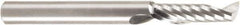 Amana Tool - 1/4" Cutting Diam x 7/8" Length of Cut, 1 Flute, Upcut Spiral Router Bit - Uncoated, Right Hand Cut, Solid Carbide, 2-1/2" OAL x 1/4" Shank Diam, 30° Helix Angle - Eagle Tool & Supply