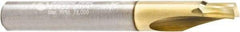 Amana Tool - 1/4" Cutting Diam x 1/4" Length of Cut, 1 Flute, Upcut Spiral Router Bit - Zirconium Coated, Right Hand Cut, Solid Carbide, 2" OAL x 1/4" Shank Diam, 10° Helix Angle - Eagle Tool & Supply