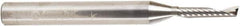 Amana Tool - 1/8" Cutting Diam x 5/8" Length of Cut, 1 Flute, Upcut Spiral Router Bit - Uncoated, Right Hand Cut, Solid Carbide, 2-1/2" OAL x 1/4" Shank Diam, 20° Helix Angle - Eagle Tool & Supply