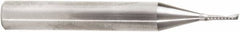 Amana Tool - 1/16" Cutting Diam x 1/4" Length of Cut, 1 Flute, Upcut Spiral Router Bit - Uncoated, Right Hand Cut, Solid Carbide, 2" OAL x 1/4" Shank Diam, 20° Helix Angle - Eagle Tool & Supply