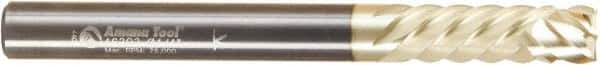 Amana Tool - 1/4" Cutting Diam x 2-1/2" Length of Cut, 6 Flute, Compression Spiral Router Bit - Zirconium Coated, Right Hand Cut, Solid Carbide, 2-1/2" OAL x 1/4" Shank Diam, Assorted Router Styles, 20° Helix Angle - Eagle Tool & Supply