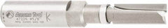 Amana Tool - 3/8" Cut Diam, 1" Length of Cut, 2 Flute Flush Trim Edge Profile Router Bit - Carbide-Tipped, 1/2" Shank Diam, 1" Shank Length, 3-1/4" OAL, Uncoated - Eagle Tool & Supply