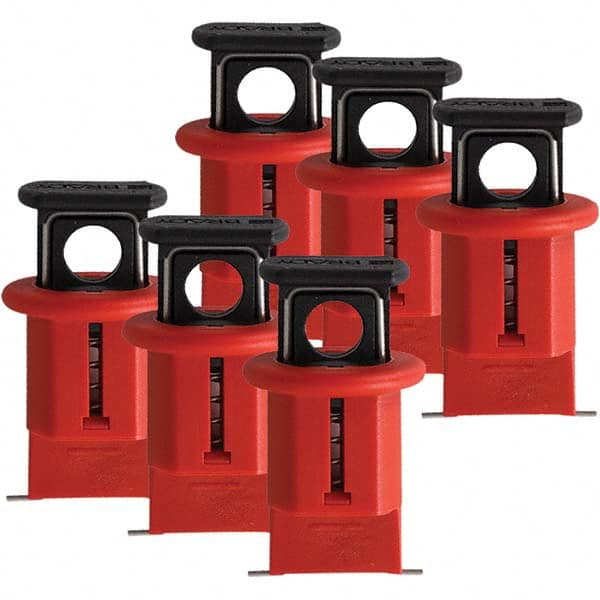 Brady - Pack of 6 Universal Miniature Circuit Breaker Lockouts - Eagle Tool & Supply