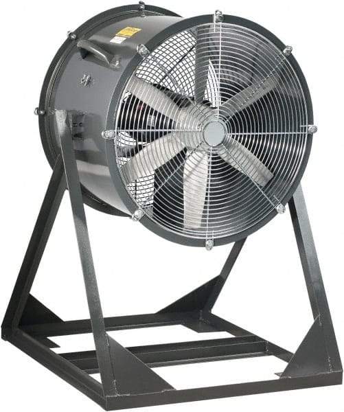 Americraft - 30" Blade, 3/4 hp, 10,400 CFM, Medium Floor Stand Industrial Circulation Fan - Floor Stand, 230/460 Volts, 1 Speed - Eagle Tool & Supply