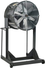 Americraft - 36" Blade, 3 hp, 18,500 CFM, High Floor Stand Industrial Circulation Fan - Floor Stand, 230/460 Volts, 1 Speed - Eagle Tool & Supply