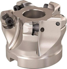 Seco - 2" Cut Diam, 0.236" Max Depth, 3/4" Arbor Hole, 5 Inserts, RP..12.. Insert Style, Indexable Copy Face Mill - R220.29 Cutter Style, 12,500 Max RPM, 1-1/2 High, Through Coolant, Series R220.29 - Eagle Tool & Supply