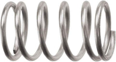 Associated Spring Raymond - 24.77mm OD, 3.43mm Wire, 101.6mm Free Length, Compression Spring - 48.56 Lb Spring Rating, 267.04 N Max Work Load, Stainless Steel - Eagle Tool & Supply