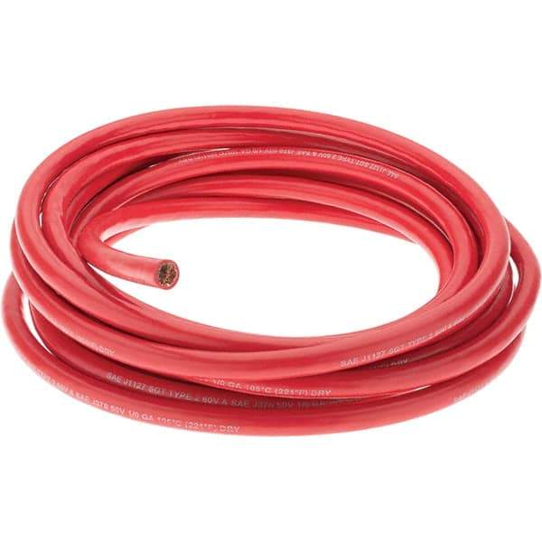 EastPenn - 1/0 Gauge Top Post Cable - Red, 25" Long - Eagle Tool & Supply