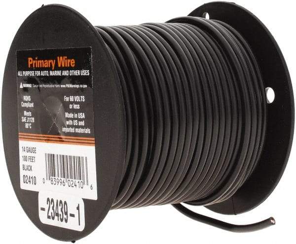 EastPenn - 14 AWG Automotive Plastic Insulated, Single Conductor Wire - 100' Long, Black - Eagle Tool & Supply