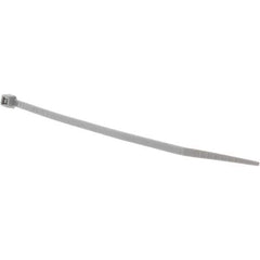 Value Collection - 4" Long Gray Nylon Standard Cable Tie - 18 Lb Tensile Strength, 21mm Max Bundle Diam - Eagle Tool & Supply