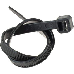 Value Collection - 8" Long Black Nylon Standard Cable Tie - 50 Lb Tensile Strength, 54mm Max Bundle Diam - Eagle Tool & Supply