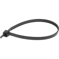 Value Collection - 8" Long Black Nylon Standard Cable Tie - 50 Lb Tensile Strength, 54mm Max Bundle Diam - Eagle Tool & Supply