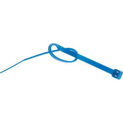 Value Collection - 8" Long Blue Nylon Standard Cable Tie - 50 Lb Tensile Strength, 54mm Max Bundle Diam - Eagle Tool & Supply