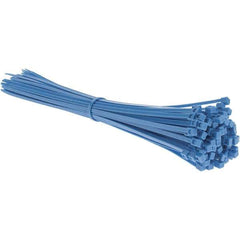 Value Collection - 15.2" Long Blue Nylon Standard Cable Tie - 50 Lb Tensile Strength, 114mm Max Bundle Diam - Eagle Tool & Supply