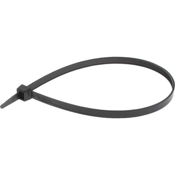 Value Collection - 14-1/2" Long Black Nylon Standard Cable Tie - 120 Lb Tensile Strength, 106mm Max Bundle Diam - Eagle Tool & Supply