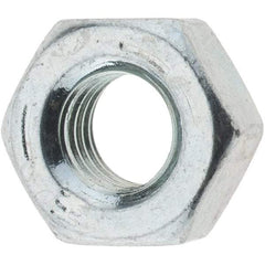 Value Collection - 1/4-28 UN Steel Right Hand Hex Nut - 7/16" Across Flats, 7/32" High, Zinc Clear Finish - Eagle Tool & Supply