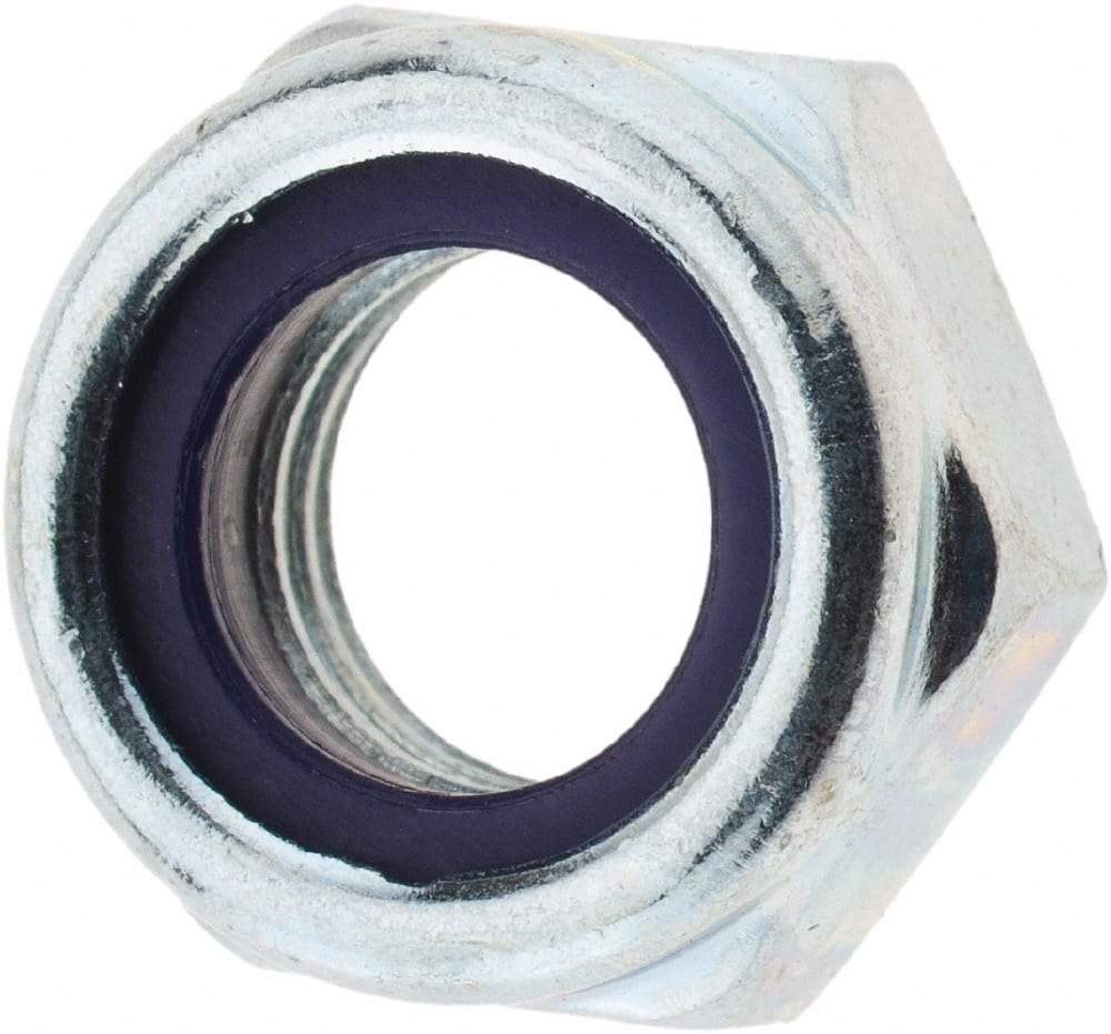 Value Collection - 5/16-24 UNF Steel Right Hand Hex Nut - 1/2" Across Flats, 17/64" High, Zinc Yellow Dichromate Finish - Eagle Tool & Supply