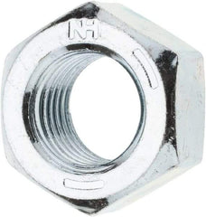 Value Collection - 7/16-20 UN Steel Right Hand Hex Nut - 11/16" Across Flats, 3/8" High, Zinc Clear Finish - Eagle Tool & Supply