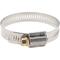 Made in USA - SAE Size 40, 2-1/16 to 3" Diam, Stainless Steel Worm Drive Clamp - Eagle Tool & Supply