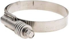 Made in USA - 2-3/4 to 3-5/8" Diam, Stainless Steel Worm Drive Clamp - Eagle Tool & Supply