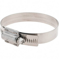 Made in USA - 2-3/4 to 3-5/8" Diam, Stainless Steel High Torque Worm Drive Clamp - Eagle Tool & Supply