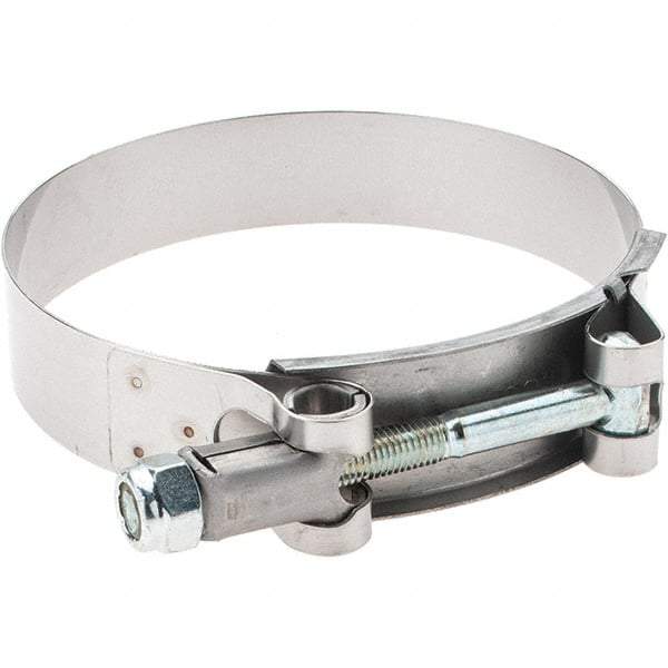 Made in USA - Bolt Clamps Type: T-Bolt Hose Clamp Minimum Diameter (Decimal Inch): 3.2500 - Eagle Tool & Supply