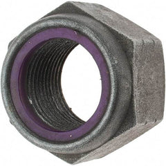 Value Collection - 1-1/8 - 12 UNF Grade 8 Hex Lock Nut with Nylon Insert - 1-5/8" Width Across Flats, 1-11/64" High, Uncoated - Eagle Tool & Supply