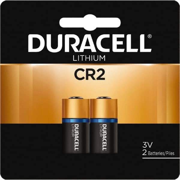 Duracell - Size CR2, Lithium, Button & Coin Cell Battery - 3 Volts - Eagle Tool & Supply