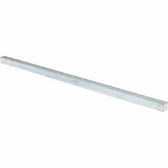 Value Collection - 12" Long x 3/8" High x 3/8" Wide, Zinc-Plated Oversized Key Stock - Cold Drawn Steel - Eagle Tool & Supply