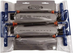 Proto - 6 Piece T-Handle Cushion Grip Tethered Hex Key Set - Hex Range 2 to 6mm - Eagle Tool & Supply