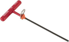 Proto - 1/8" Hex, Tethered T-Handle Cushion Grip, Hex Key - 6" OAL, Alloy Steel, Inch System of Measurement - Eagle Tool & Supply