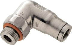 Legris - 12mm Outside Diam, 3/8 BSPP, Stainless Steel Push-to-Connect Tube Male Elbow - 290 Max psi, Tube to Male BSPP Connection, FKM O-Ring - Eagle Tool & Supply