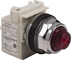 Schneider Electric - 120 VAC Red Lens LED Pilot Light - Round Lens, Screw Clamp Connector - Eagle Tool & Supply