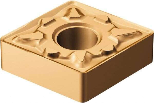 Sandvik Coromant - CNMG433 MM Grade 1125 Carbide Turning Insert - TiAlN/AlCr2O3 Finish, 80° Diamond, 1/2" Inscr Circle, 3/16" Thick, 3/64" Corner Radius - Eagle Tool & Supply