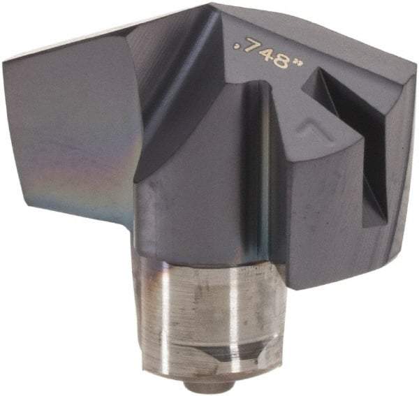 Iscar - Series ICM, 19mm Diam Grade IC907 140° Replaceable Drill Tip - Carbide, TiAlN/TiN Finish, 19 Seat Size - Eagle Tool & Supply