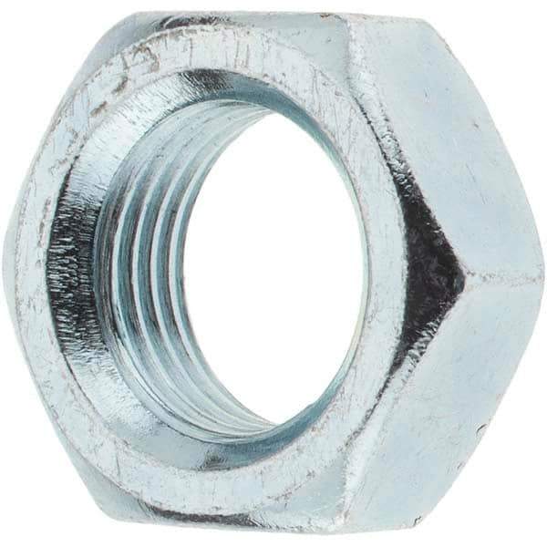 Value Collection - 5/8-18 UNF Steel Right Hand Hex Jam Nut - 15/16" Across Flats, 3/8" High, Uncoated - Eagle Tool & Supply