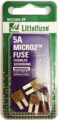 Littelfuse - 5 Amp, 32 VDC, Automotive Fuse - 9.1" Long, Tan, Littlefuse 327005 - Eagle Tool & Supply