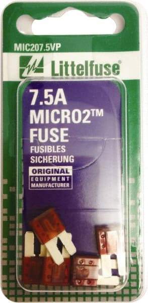 Littelfuse - 7.5 Amp, 32 VDC, Automotive Fuse - 9.1" Long, Brown, Littlefuse 327075 - Eagle Tool & Supply