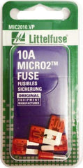 Littelfuse - 10 Amp, 32 VDC, Automotive Fuse - 9.1" Long, Red, Littlefuse 327010 - Eagle Tool & Supply