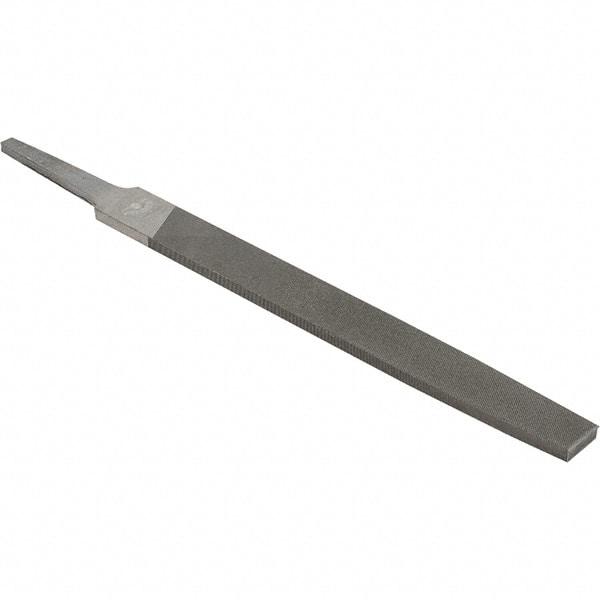 Value Collection - 6" Long, Smooth Cut, Flat American-Pattern File - Double Cut, 5/32" Overall Thickness - Eagle Tool & Supply