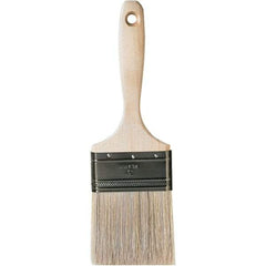 Krylon - 11/16" Flat White China Bristle Wall Brush - 3" Bristle Length, 3" Wood Beavertail Handle - Eagle Tool & Supply